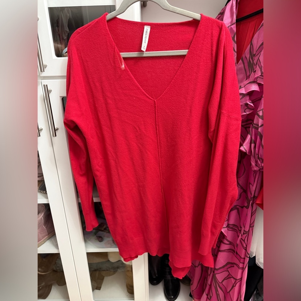 Zenana Outfitters Red V-Neck Top